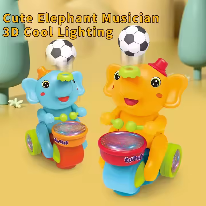 elephant musician 3d cool lighting