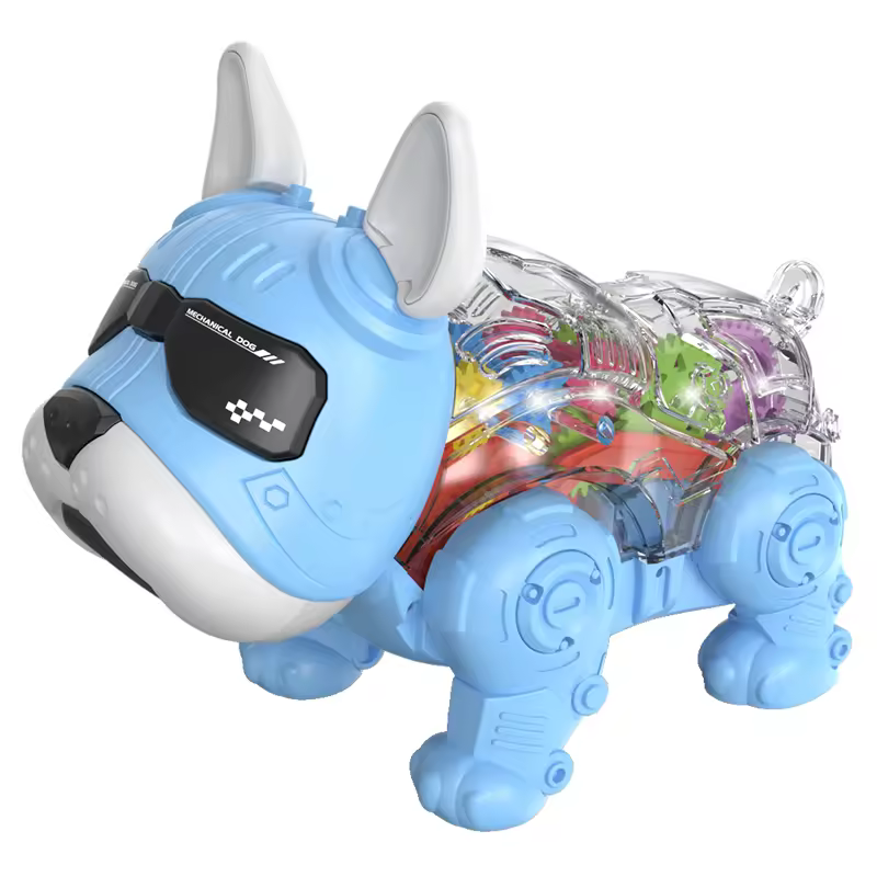 mecha dog transparent gear toy